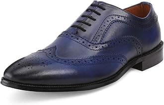 LOUIS STITCHMen's European Leather Formal Shoes Handcrafted Brogue Style Laceups for Men (LSSHEUBG)
