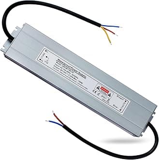 REYLAX LED Driver Lighting Outdoor Transformer 24V 150W 6.25A, IP67 Waterproof Transformers, Constant Voltage Power Supply, AC to DC Low Voltage Led Light Adapter, for Garden LED Lamps and Shed Light