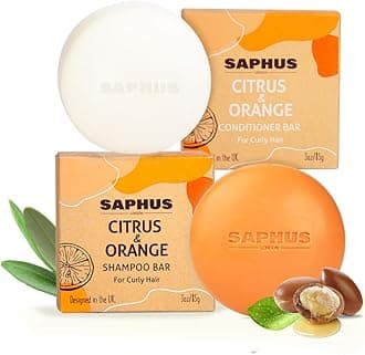 Argan Oil Bar Shampoo and Conditioner Set for Strengthening, Cleansing & Moisturizing Dry & Curly Hair,Travel Size, Zero Waste, 2pc Set