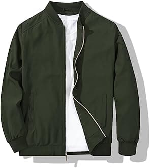 Men’s Bomber Jacket, Stylish, Casual, Lightweight Windbreaker for Spring and Fall