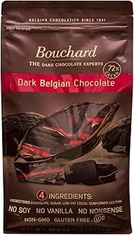Bouchard Belgian Dark Chocolate 72% Cacao Gluten-Free (910 G / 2 LB)