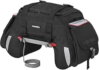 ViaTerra Claw Mini Universal Motorcycle Tail Bag (48L)|Molle Loops |External Rain Cover |Ideal Travel Storage Accessory for Bike Riders (Black)
