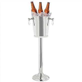 Nickel Plated Premium Aluminum Free Standing Wine Chiller | Wine Coolers & Cellar with Ice Bucket | Kitchen & Bar Wares | Nagina International