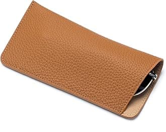 Genuine Leather Glasses Case, Sunglasses, Eyeglasses Pouch, Reading Glasses, Protective Pouch for Women Men Girls