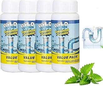 Wild Tornado Powerful Sink and Drain Cleaner,Peachloft Drains Cleaner,World Tornado Pipe Dredging,Ivyever Fast Foaming Drain Clean for Kitchen and Pipes Cleaning Tool(4pcs)