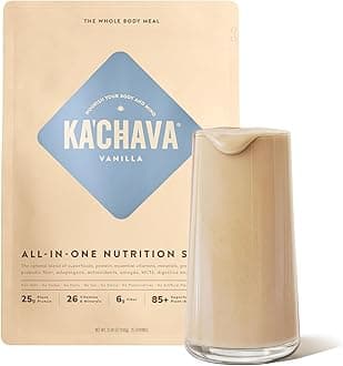 Ka’Chava Whole Body Meal Shake Vanilla 2 lb – Vegan Protein Powder with 85+ Superfoods & Greens – Plant-Based Meal Replacement with Probiotics & Digestive Enzymes – Gluten & Dairy Free (15 Servings)