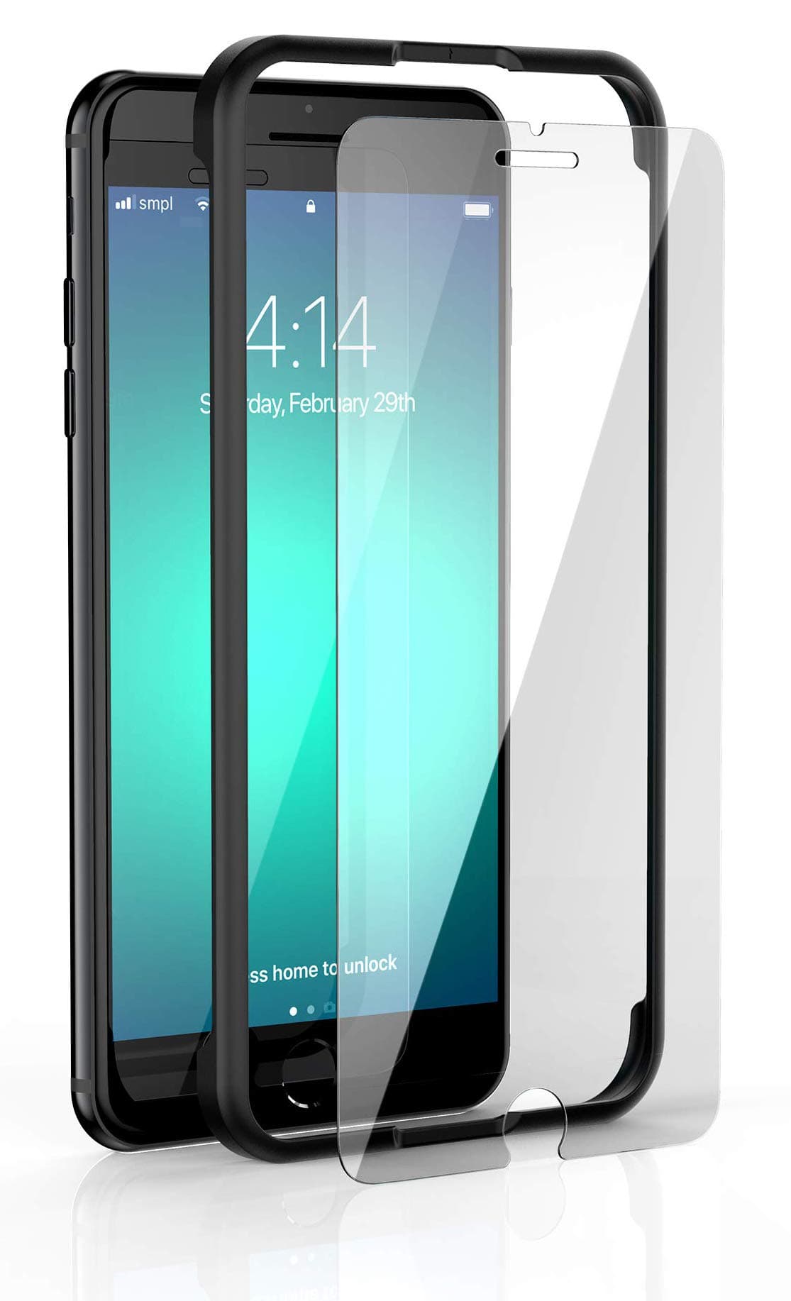 SMPL. Glass Screen Protector for Apple iPhone 7 Plus and iPhone 8 Plus, Tempered Glass Film, 2-Pack