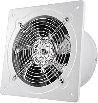 8 inch Exhaust Fan, 735CFM Wall Mounted Vent Fans, Ventilation Blower for Ceiling Bathroom Attic Window Basement Ventilation Fan, 110V 80W