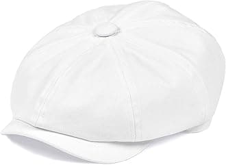 BOTVELA Men's Newsboy Flat Cap 100% Cotton Gatsby Ivy Golf Cabbie Hat