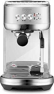 The Bambino Plus - Compact Coffee Machine with Automatic Milk Frother, Brushed Stainless Steel - UAE Version, 2 Year Manufacturer Warranty