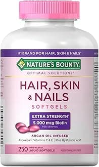 Nature's Bounty Hair Skin and Nails 5000 mcg of Biotin - 250 Coated Tablets Extra Strength