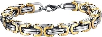 Yellow Chimes Men's Bracelet Bracket Stainless Steel Chain Bracelet,Gold