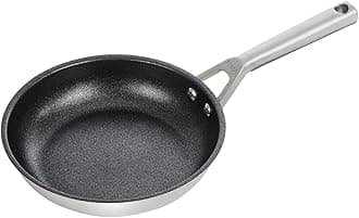 Foodi Zerostick Stainless Steel Frying Pan 20 cm [C60020EU] Non-Stick Coating, Induction Compatible, Dishwasher Safe, Silver