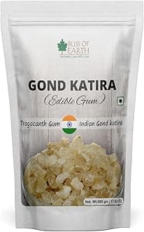 Gond Katira Pure Organic Gum, Gond Katira for Bones Health, Natural Cooling Agent for Summer, Tragacanth Gum for Skin, Weight Loss, & Digestive Health – 500g