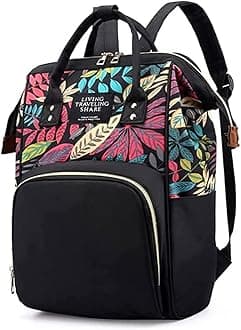 TERRIFI Diaper Baby Changing Diaper Travel Bag Backpack Multifunctional Large Capacity Backpack with Independent Milk Bottle Pockets Black