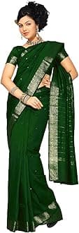 Womens Indian Ethnic Traditional Banarasi Art Silk Saree Sari Wrap Fabric Dress Drape