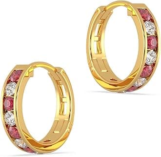 Gold Earrings for Women 22k Gold Pure | 22kt (916) BIS Hallmark Gold Earrings | 22 k Gold Stud Earrings for Birthday, Wedding, Anniversary & Women's Day Gift