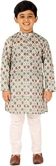 Pro-Ethic Style Developer Boy's Cotton Embellished Kurta Pajama for Baby Kids Ethnic Wear (S-166)