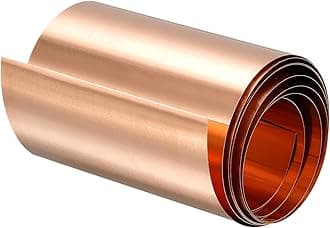 uxcell Copper Sheet Roll, Metal Foil Plate 1000mm x 60mm x 0.3mm