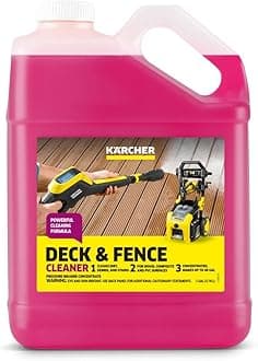 Kärcher Wood Fence & Deck Cleaner, Removes Dirt and Grime from Wood, Composite, and PVC, Highly Concentrated, Makes up to 40 gal of Cleaner, Residue Free