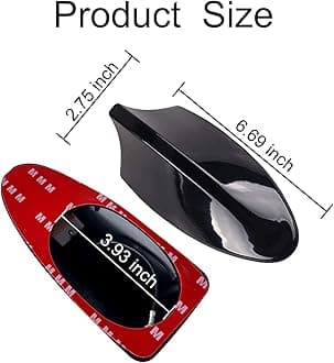 jeseny Shark Fin Antenna Car Antenna Decorative Top Mounted Dummy Roof Aerial for Car Trunk SUV Pack-1 (Black)