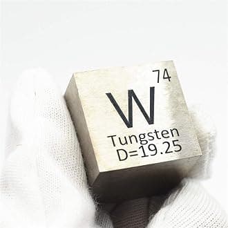 Tungsten Cube W 99.95% Wolfram Element Cube Pure 10mm Density Cube for Element Collection Periodic Table Hunter, and More (1", Tungsten)