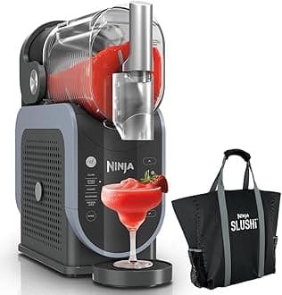 Ninja FS301 SLUSHi 88 oz. Frozen Drink & Slushie Machine (Renewed) Bundle with Ninja SLUSHi Travel Party Tote Black