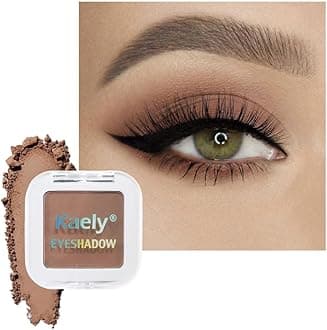 Kaely Single Eyeshadow Makeup, Rosy Brown Neutral Powder Matte Eye Shadow for Older Women, Mini Monochrome Eye Shadow Palette Pigmented Waterproof, sombras para ojos, Lightweight Blendable, 14