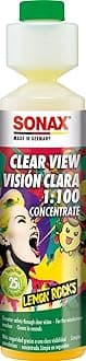 SONAX Clear View Lemon Rocks Windshield Washer Fluid 250ml | Refreshing Lemon Fragrance via AC Vent | Windscreen Cleaning Liquid | Removes Tough Dirt & Grime | 1:100 Concentrate | Art.No.03701410