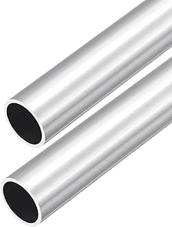 DMiotech 2Pack (27mm OD x 23mm ID) 6063 Aluminum Round Tube 300mm Length Industry Metal Tubing for Machinery Frame Construction DIY Projects