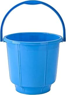 Kuber Industries 13 LTR Plastic Bucket for Bathroom with Handle | Multipurpose Bathroom Bucket/Balti for Washing, Cleaning and Storage | Blue