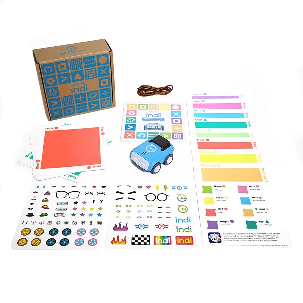 Indi At-Home Learning Kit - Screenless Coding Robot for Kids 4+ - Build Mazes, Learn Computational Thinking - Problem Solve Like an Engineer - Educational STEM Toy for Creative Minds