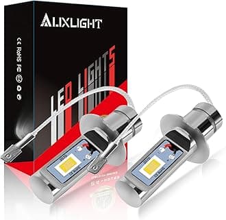 AUXLIGHT H3 LED Fog Light DRL Bulbs, 3000 Lumens Extremely Bright Bulbs Replacement for Cars, Trucks, Golden Yellow
