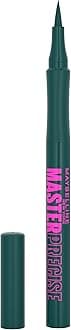 MaybellineMaster Precise All Day Liquid Eyeliner Waterproof Up to 30 Hours, Emerald Green, 1 Unit Emerald