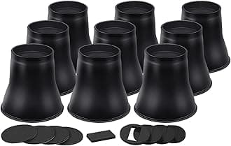 Bed Risers 6 Inch Heavy Duty, Round Furniture Risers for Bed Desk Table Sofa Couch，Bed Lifts Risers, Support up to 6000 Lbs(9 Pack Black)