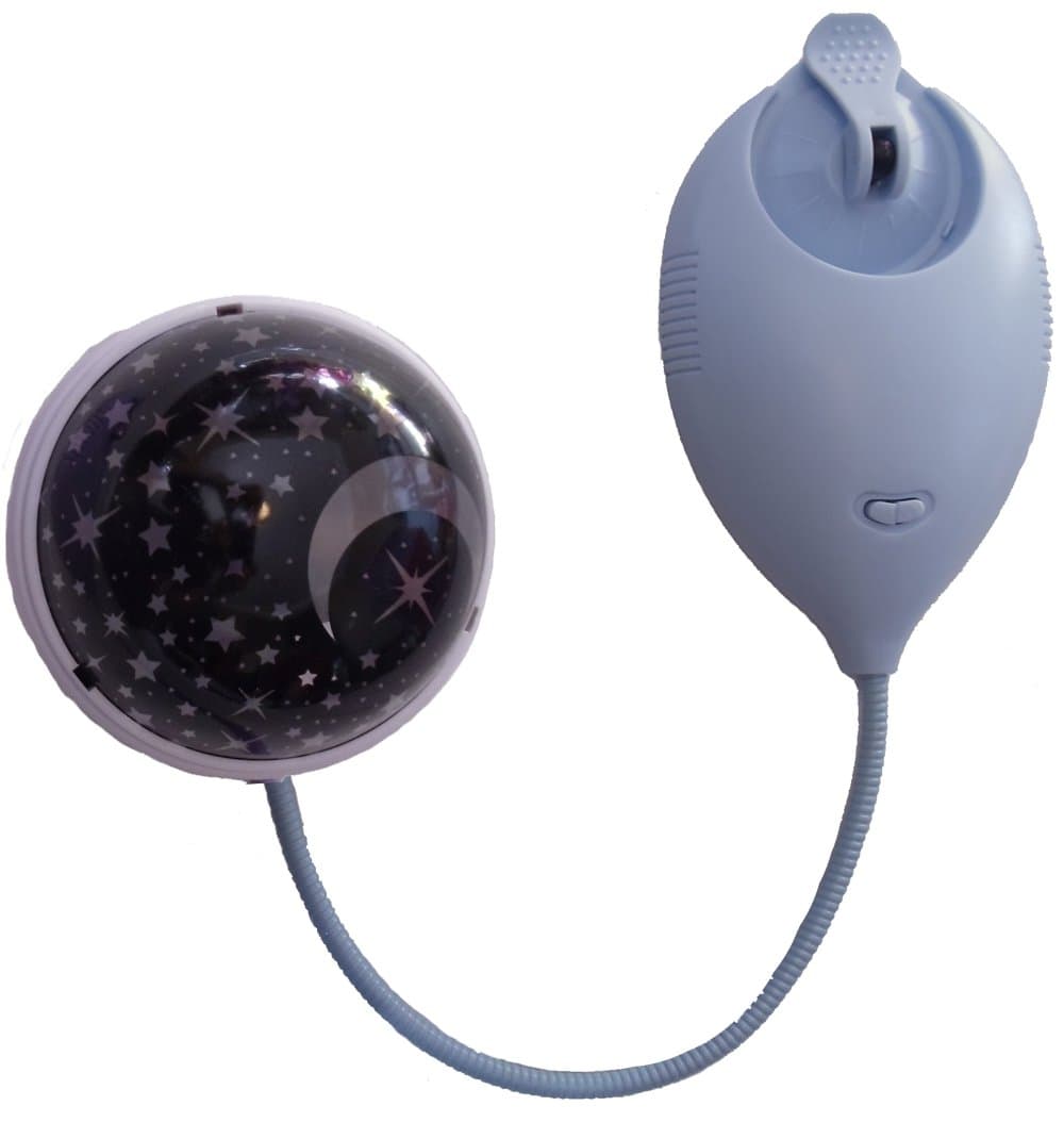 Moonbeam Mini Projector Solar Powered Nightlight, Blue