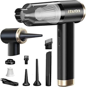 Portable Cordless Vacuum Cleaner, 15000PA Powerful Suction, High Power, Mini Portable Car Vacuum Cleaner, Handheld Small Vacuum Cleaner and Air Duster for Home, Office, Computer