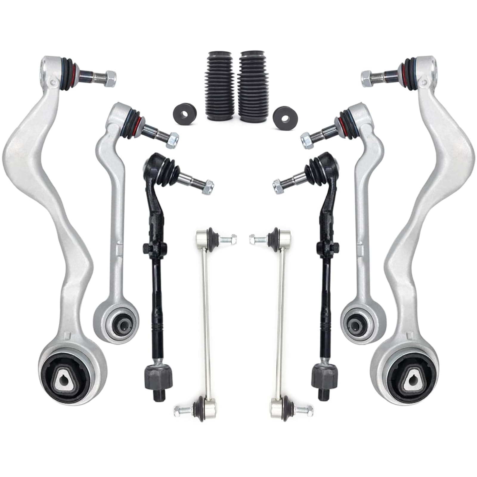 10pcs Front Suspension Kit Upper Control Arm E90 Compatible with BMW 3-Series 325i 328i 330i 335d 335i 335is 2006-2013,2008-2013 BMW E82 E88 1-Series 128i 135i, 2013-2015 E84 X1(2WD Only)