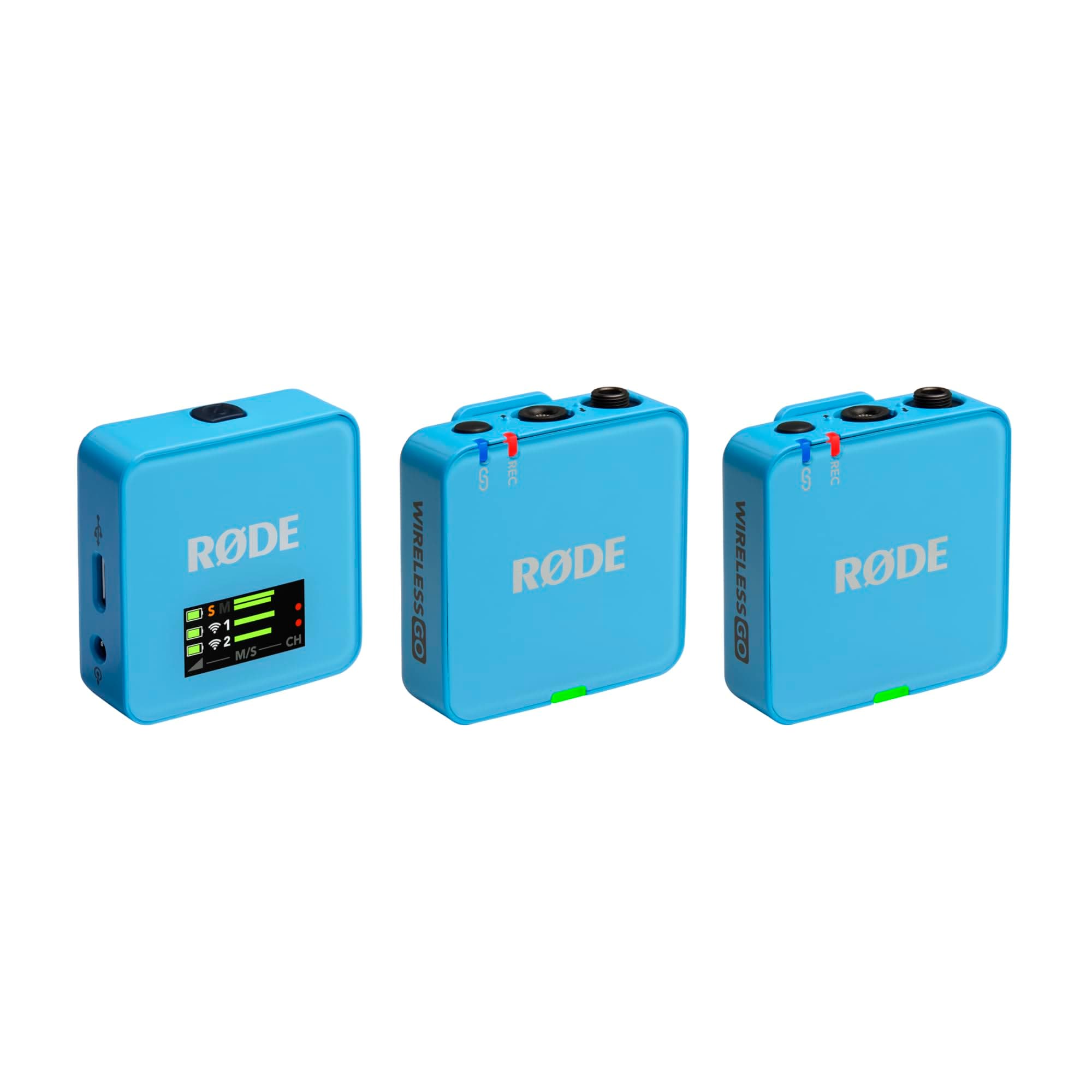 RØDE Wireless GO (Gen 3) – Compact Wireless Mic – Pristine Audio, 32-bit Float Recording, Automatic Level Control, for Phones, Cameras and Computers (Blue)