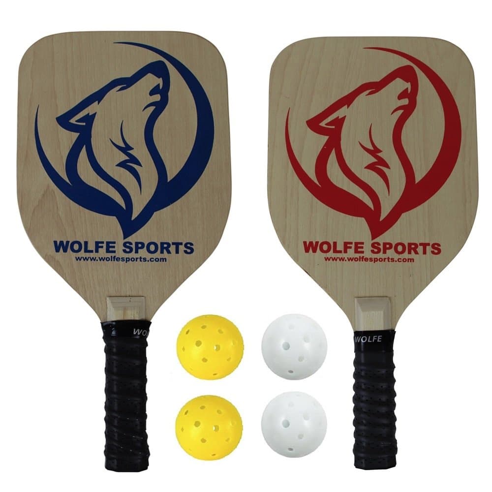 Wolfe Premium Pickleball Paddle Bundle w/ 4 PickleBalls