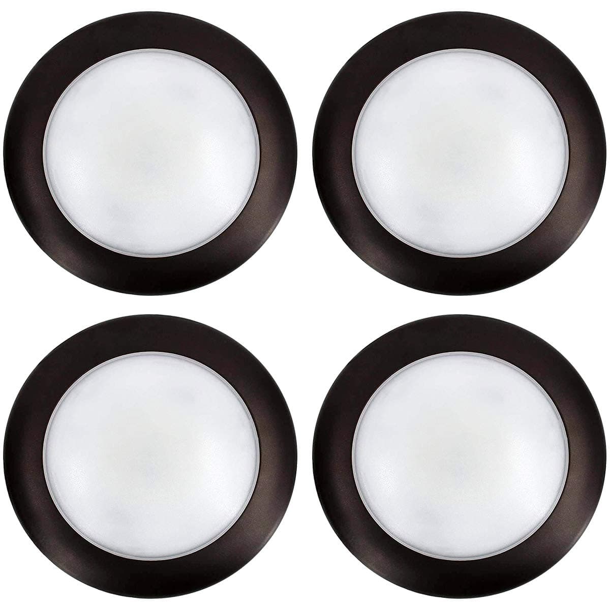 15W 7.5 Inch Dimmable LED Disk Light Flush Mount Recessed Retrofit Ceiling Fixture Lights, LED Downlight (120W Replacement), Hardwire, Installs into Junction Box Or Recessed Can,3000K4PK