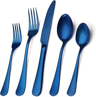 sharecook Silverware Set 20-Piece Blue