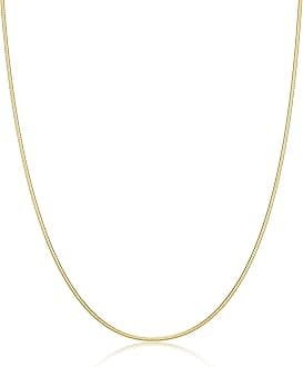 DEARMAY Gold Herringbone Choker Necklace for Dainty Gold Necklace for Simple Gold Chain Choker Necklace for Minimalist Thin Snake Chain Necklaces for Ni Gifts