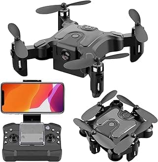 Mini Drone with 4K Camera Six-axis Stabilization Mini Shuttle Foldable FPV Drone Compact Covert UAV One Key Take Off/Land,Headless Mode,Support 360 Degree Flip