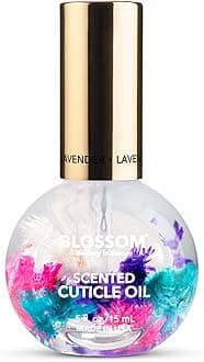 Blossom Cuticle Oil for Nails, Hydrating, Moisturizing, Scented Nail Oil Cuticle Care, Infused with Real Flowers, Made in USA, 0.5 fl. oz, Lavender