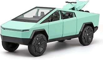 Minniq STORE Teslaa Cyber Truck Redbull 1:32 Model Car Exclusive Pull Back Metal Toy car with Openable Doors & Light Music Best Gifts Toys Kids (1:32 Tesla - Green)