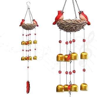 Taman Wind Chimes for Outside, Cardinals