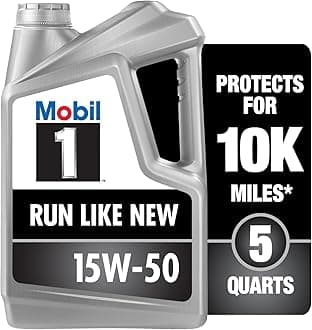 Mobil 1 Advanced Full Synthetic Motor Oil 15W-50, 5 Quart
