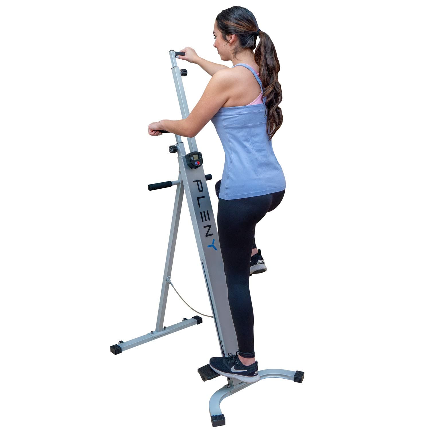 PLENY Foldable Vertical Climber with Count, Time Display, Climbing Stepper Machine for Home Gym