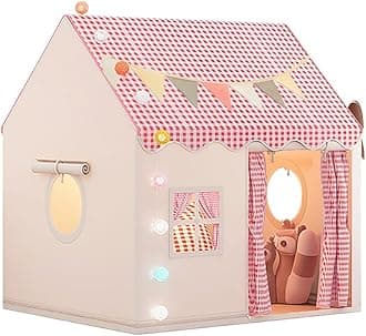 Large Kids Tent House Indoor Outdoor,Toddler Play Tent With Birthday Party Decoration,Play house for Baby Princess Castle Tent, Kids Indoor Room Toys for Girls Boys (pink)